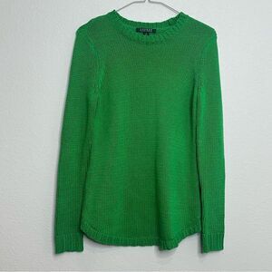 Lauren Ralph Lauren Sweater Women Size Small Kelly Green Knit Crew Neck